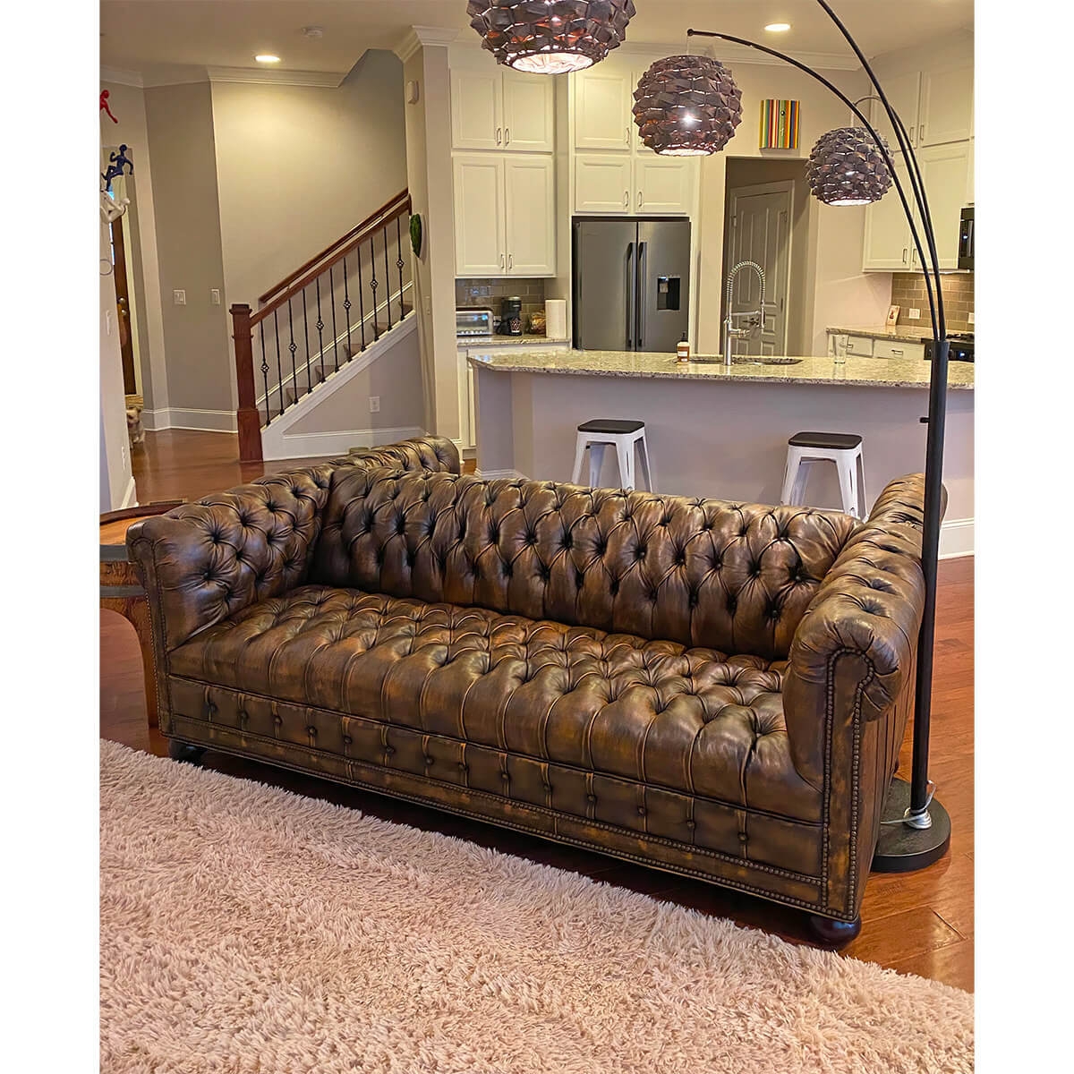 Chesterfield Sofa Double Sided Cognac Seating Design