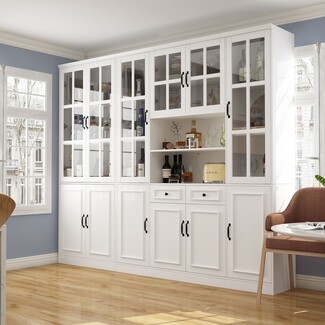 China Cabinet with Open Niche and White Wine Storage