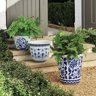 Chinoiserie Planter: Assorted Floral Patterns & Garden Planters