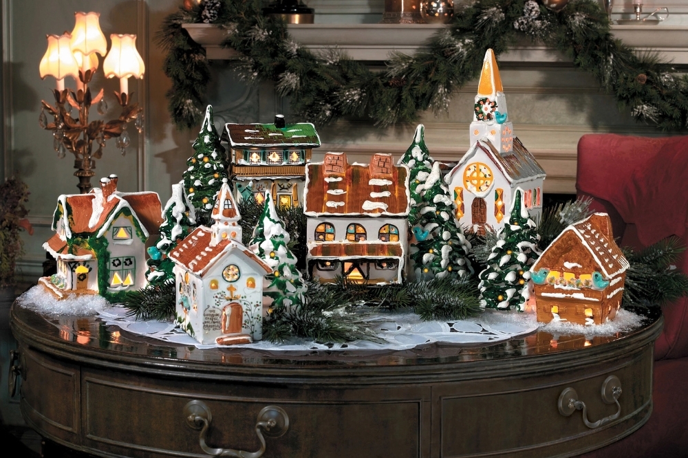 Christmas Village: Glazed Ceramic Town Landscape Display