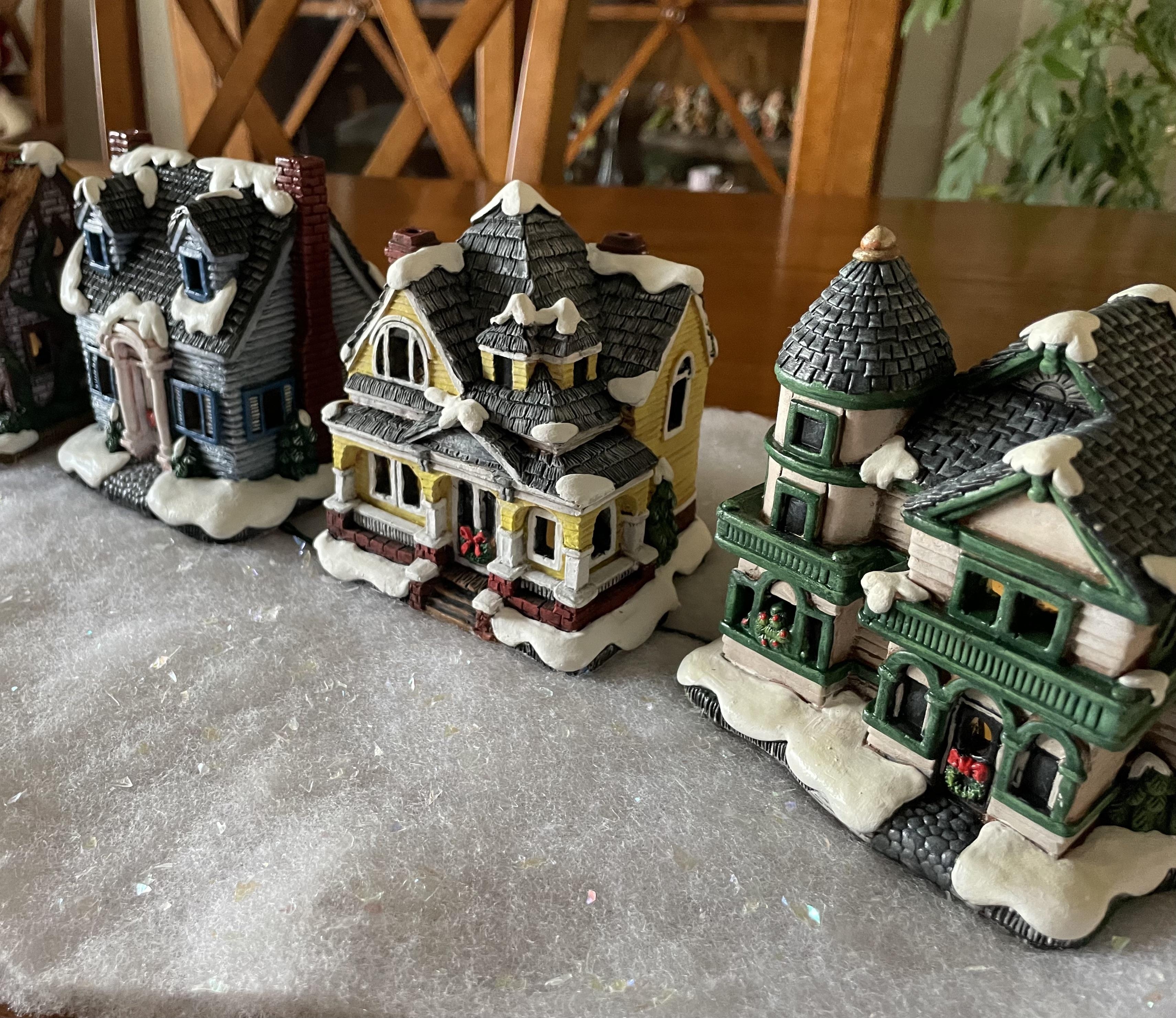 Christmas Village Houses: Detailed Hand Painted Architectural Decor