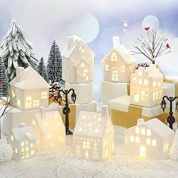 Christmas Village: Matte Nordic Minimalist Silhouette Decor