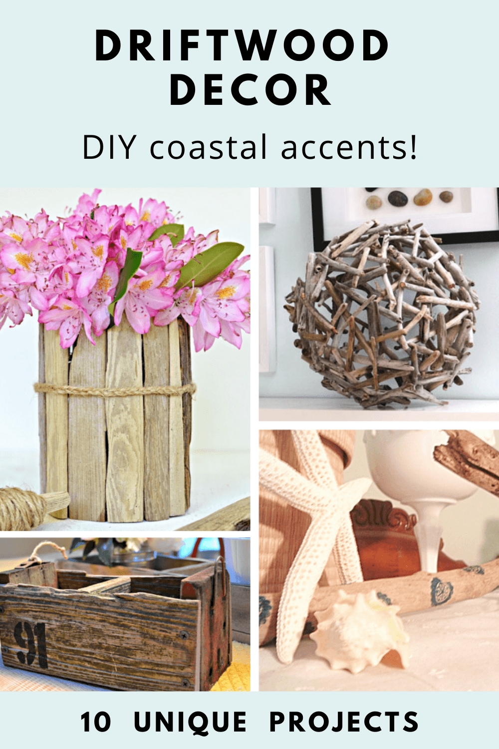 Coastal Decor: Organic Textures DIY Driftwood Vase Centerpiece