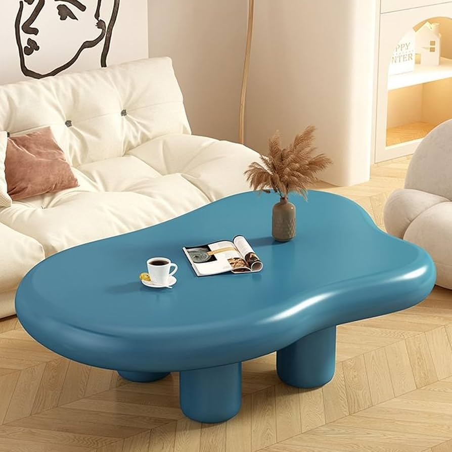 Coffee Table Cloud Shape Matte Finish Playful Minimalism