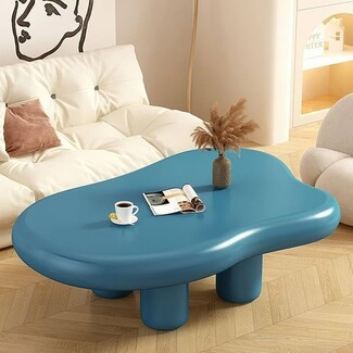 Coffee Table Cloud Shape Matte Finish Playful Minimalism