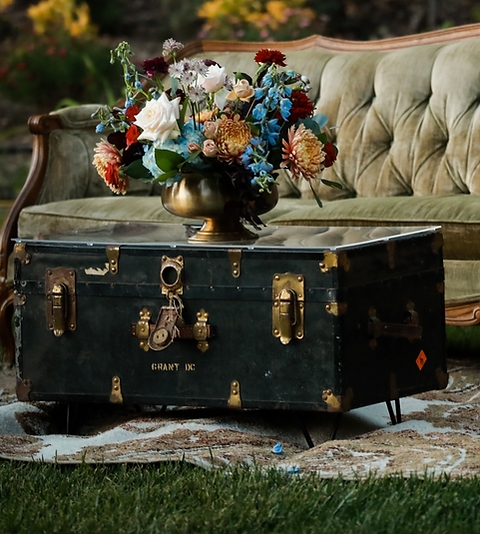 Coffee Table on Hairpin Legs Repurposed Trunk Decor