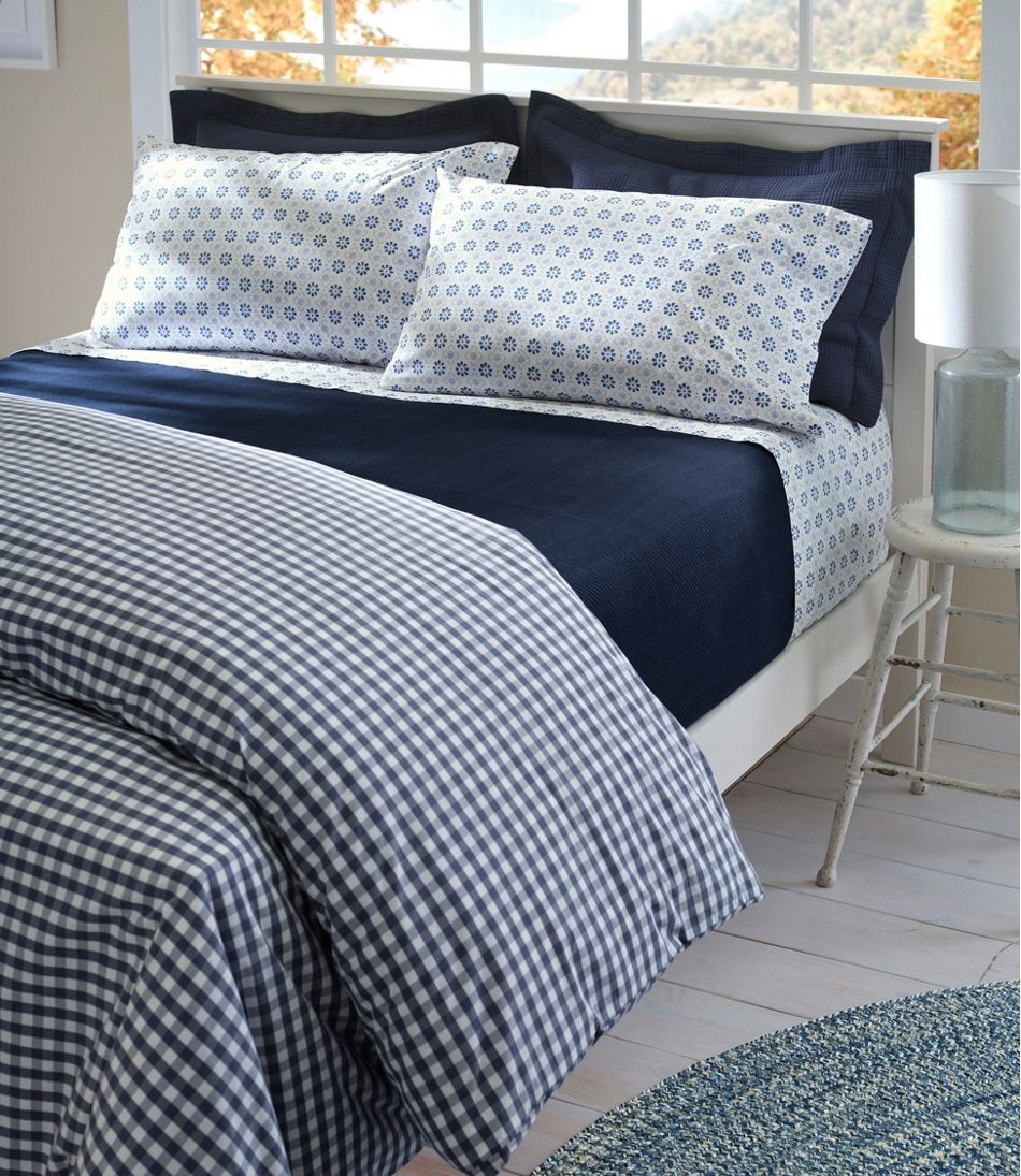 Comforter Cover | Navy Gingham Check Mixed Print