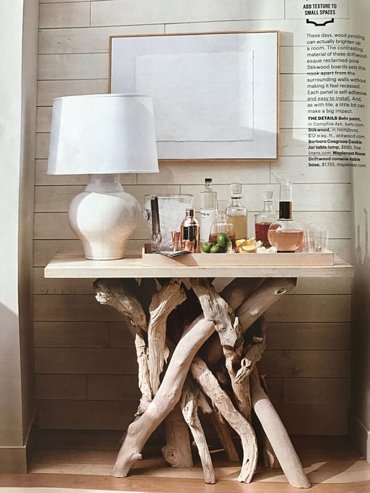 Console Table: Branch Legs Sculptural Driftwood Console Table