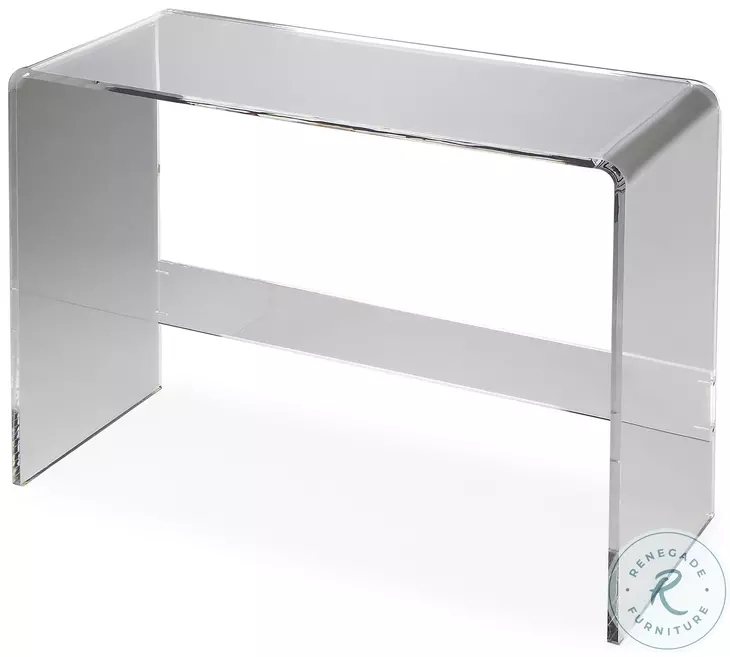 Console Table: Lower Horizontal Brace Waterfall Edges