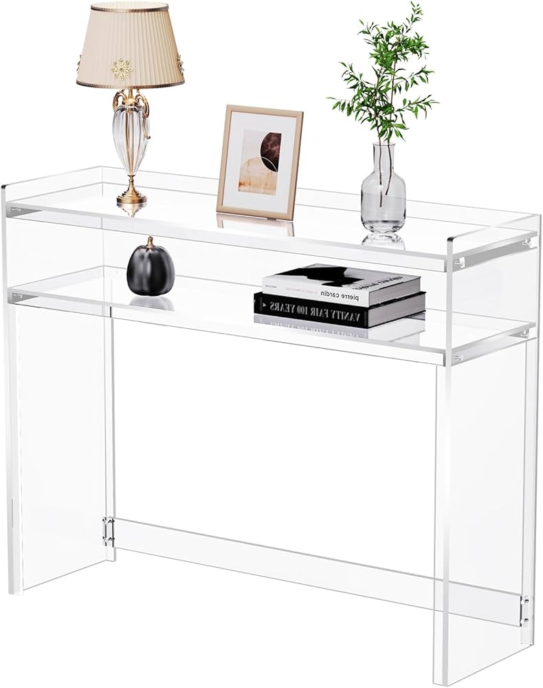 Console Table: Slender Profile Three Tier Storage Unit