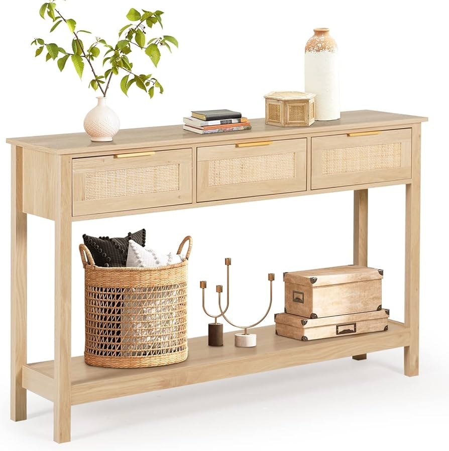 Rattan Console Table
