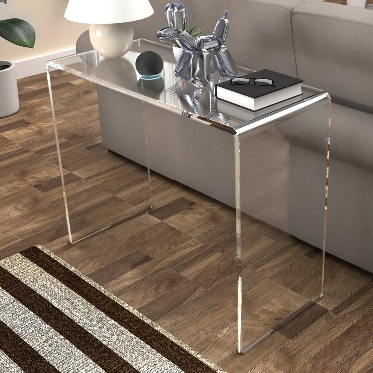 Console Table: Transparent Clear Seamless Design Sofa