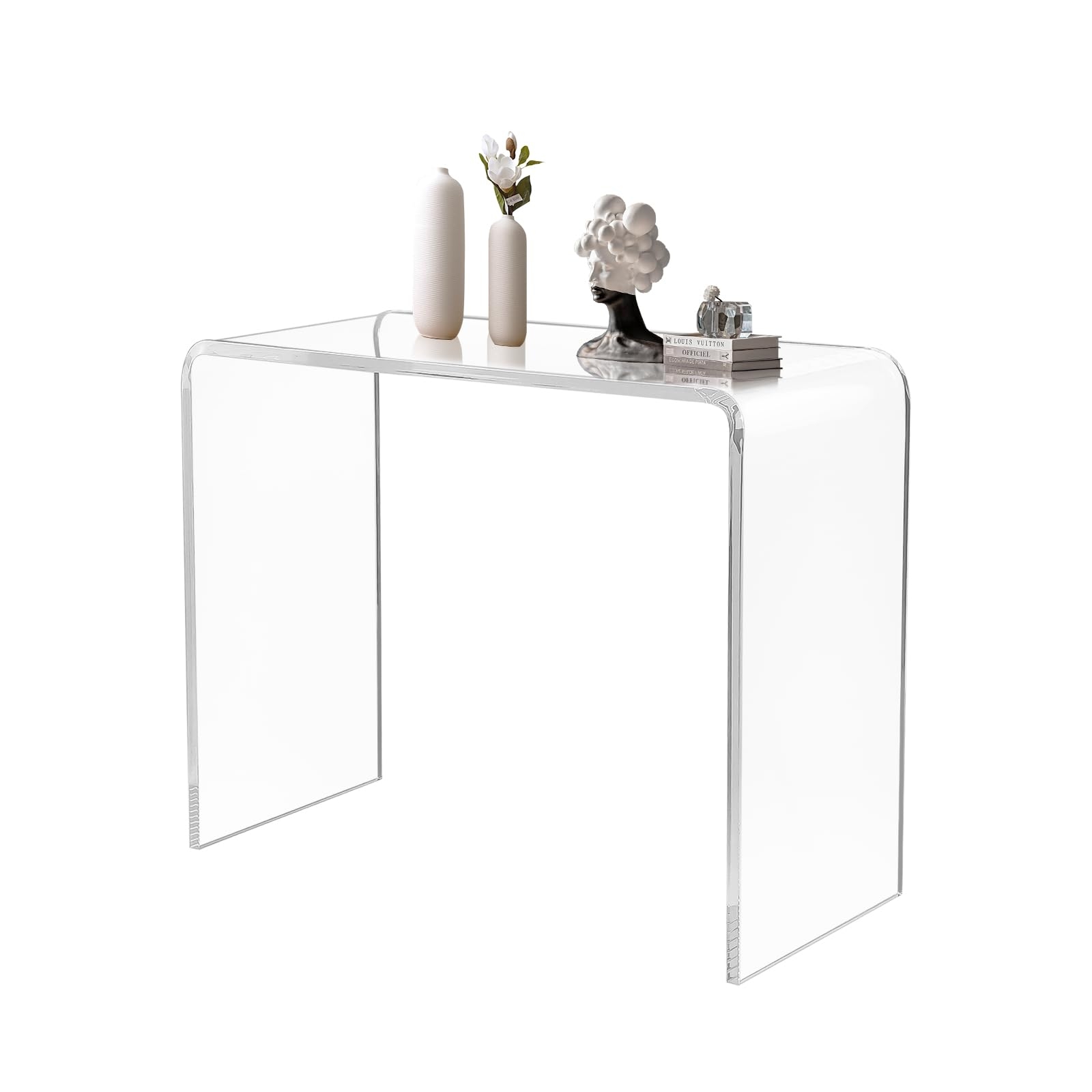 Console Table: U-Shape Waterfall Edge Entryway Table