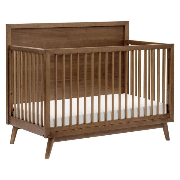 Convertible Crib Natural Solid Back Panel - Natural walnut toddler bed
