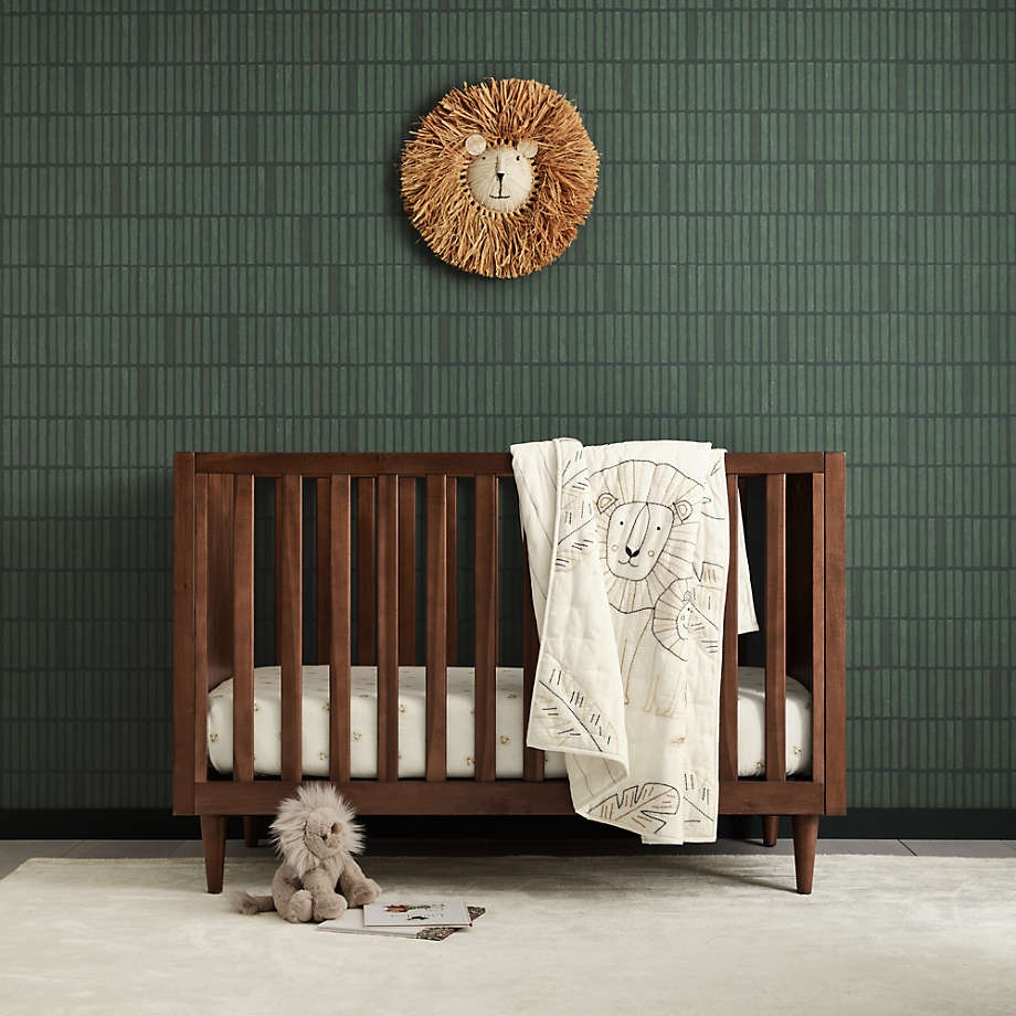 Convertible Crib Slatted Sides Jungle Theme - Modern jungle nursery ideas
