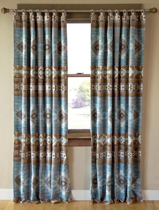 Curtain Pair Tribal Geometric Mesa Daybreak Palette