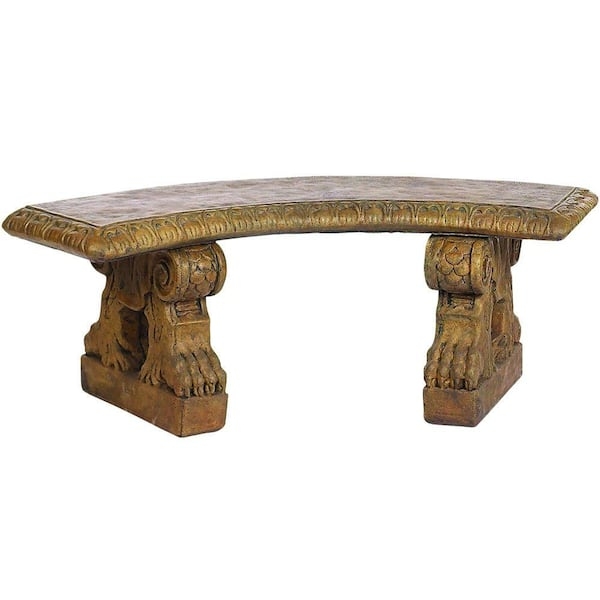 Curved Bench Claw Feet Egg and Dart Trim Classical Seat