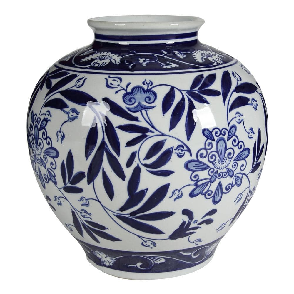 Decorative Vase Ginger Jar Silhouette High Gloss Chinoiserie
