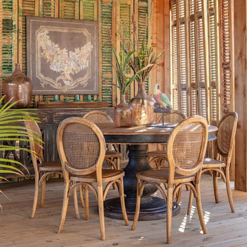 Dining Chair: Bentwood Frame with Oval Backrest Detail