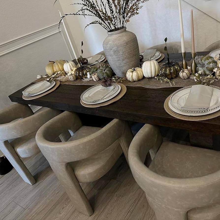 Dining Chair Featuring Open Back Design in Pebble Grey