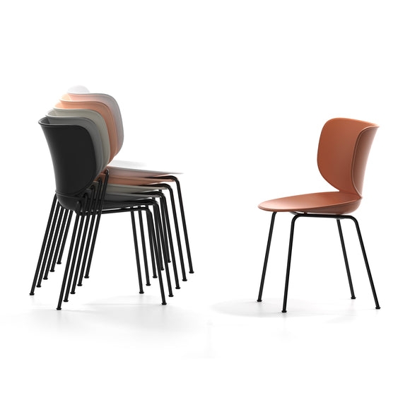 Dining Chair Petal Shaped Backrest Organic Shape Set