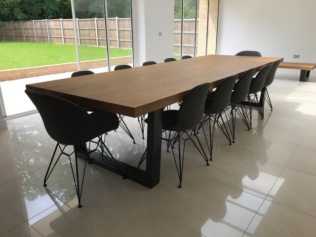 Dining Set: Eiffel Chair Legs 12 seater dining set
