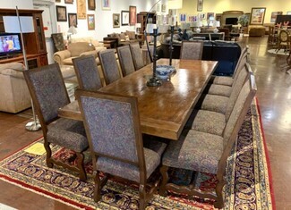 Dining Set: Thick Slab Edge 12 person dining set