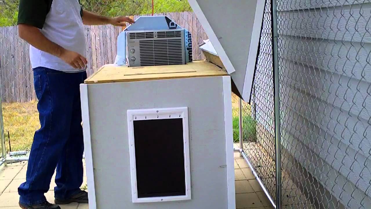 Dog House: Top Mounted AC DIY Air Conditioned Dog House