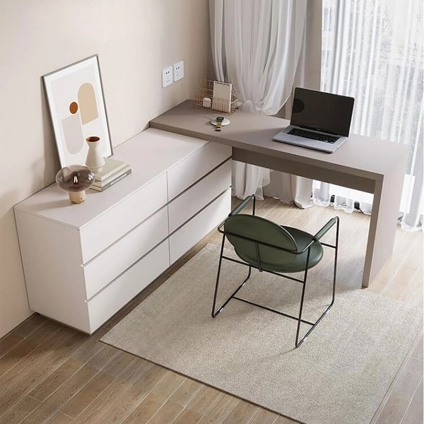 Dresser Desk Combo Handleless Modern Bedroom Office Furniture