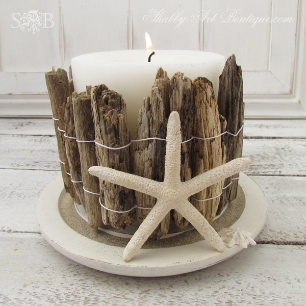 Driftwood Candle Holder: Sand Plate DIY Candle Holder Decor