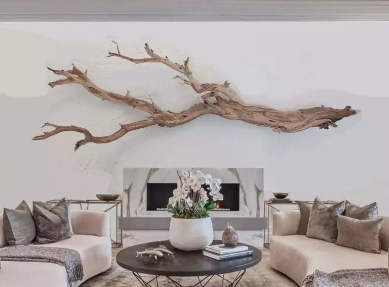Driftwood Wall Art: Large Sculptural Wood Branch Focal Point