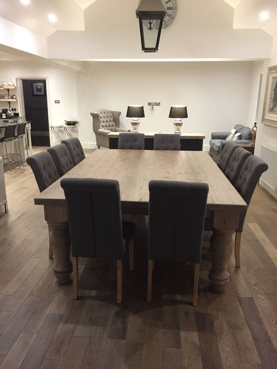 Farmhouse Dining Table: Baluster Legs 10 seater dining room