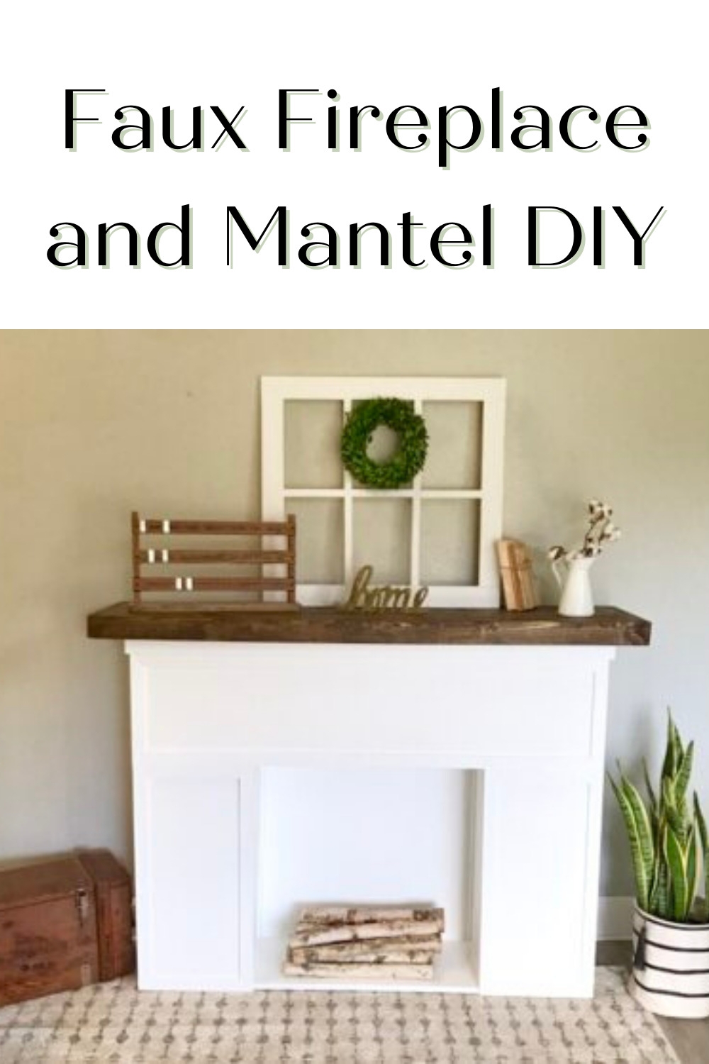 Faux Fireplace: Two Tone White Shaker Fireplace Build
