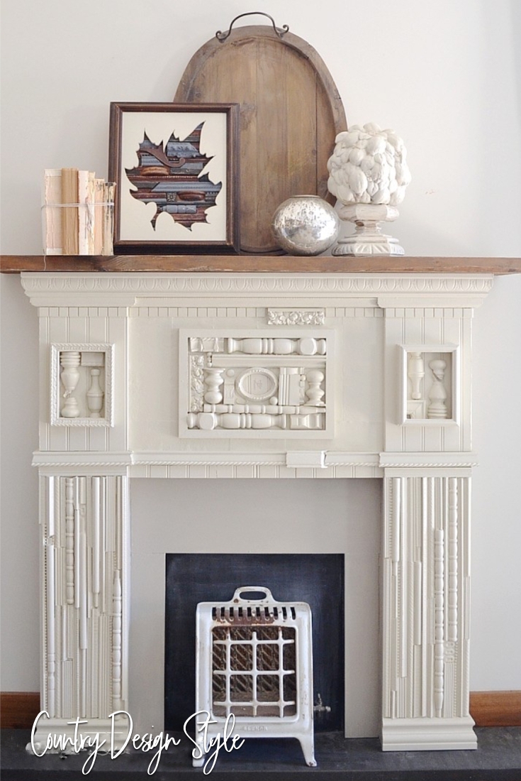Faux Mantel: DIY Scrap Wood Mantel Decorative Turnings