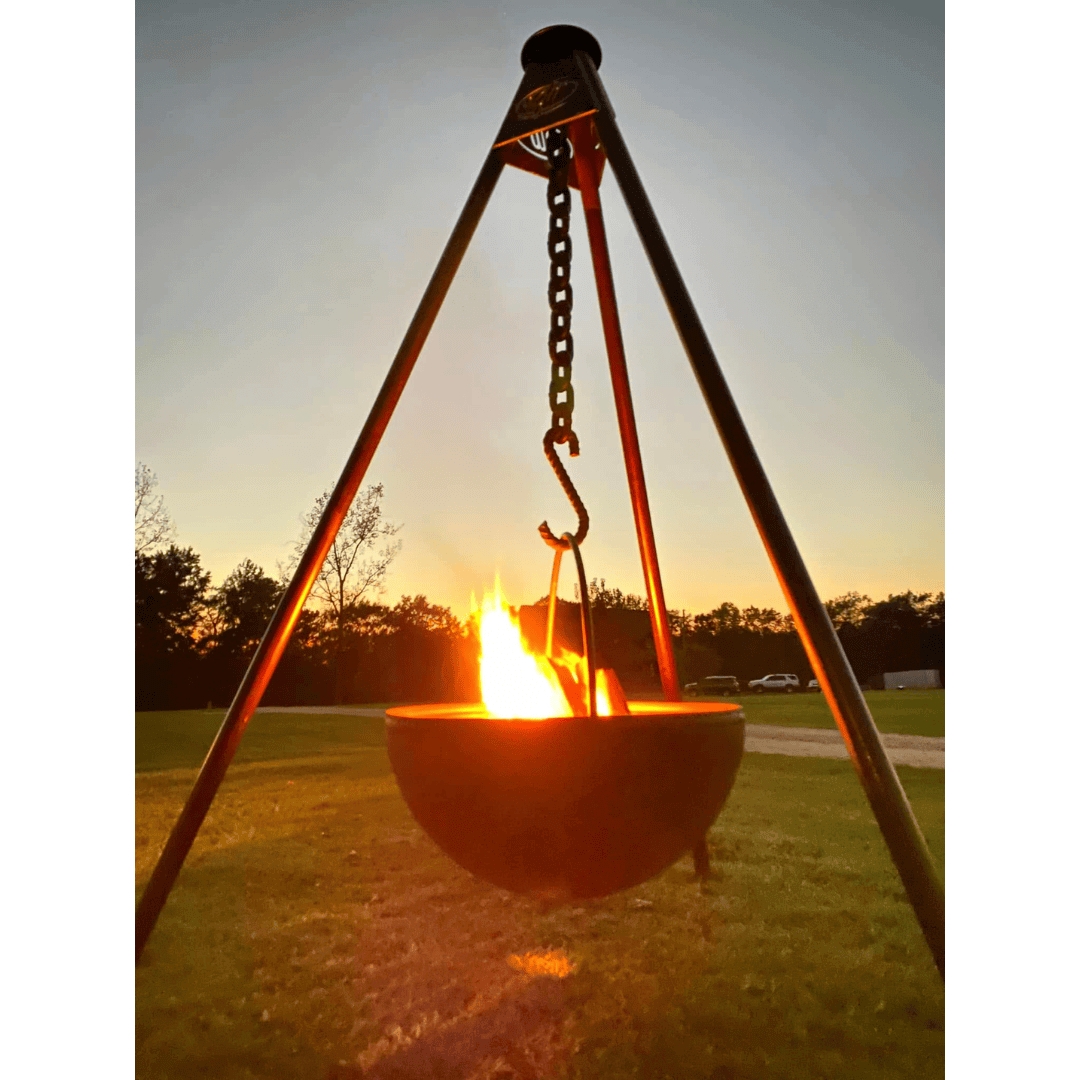 Fire Cauldron Carbon Steel Tripod Frame Heavy Duty Pool