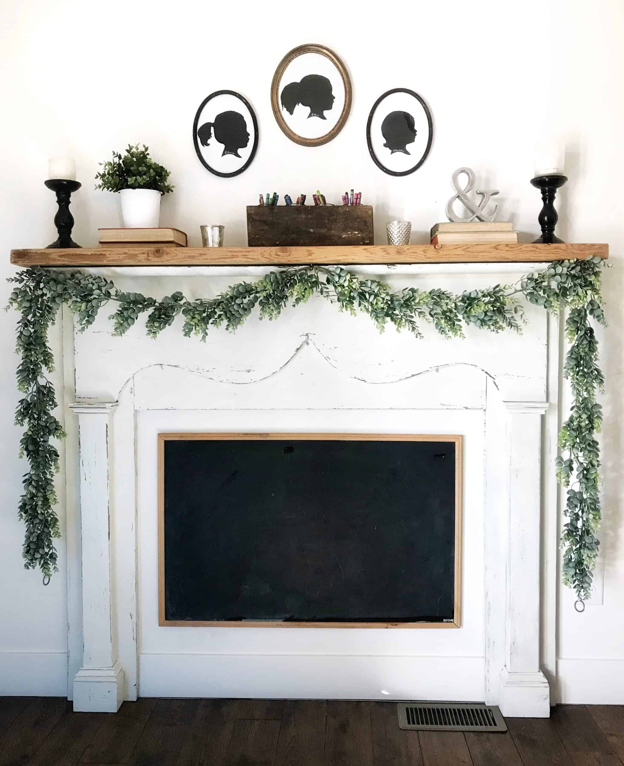 Fireplace Mantel: Chalkboard Fireplace Insert Ideas DIY