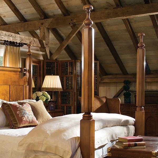 Four Poster Bed Bird Eye Maple Headboard Faceted Posts
