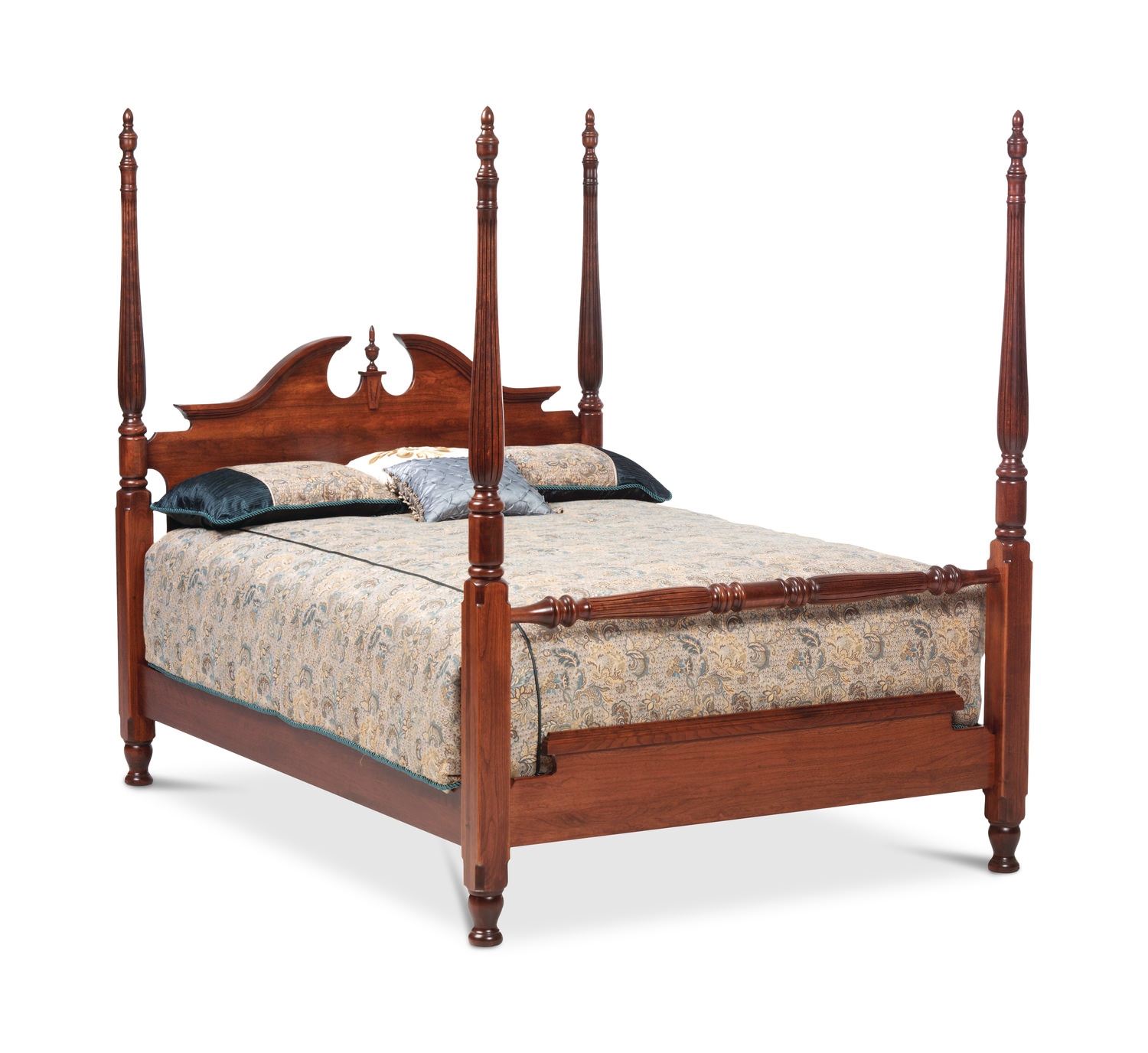 Four Poster Bed Reeded Posts Victorian Style Furniture