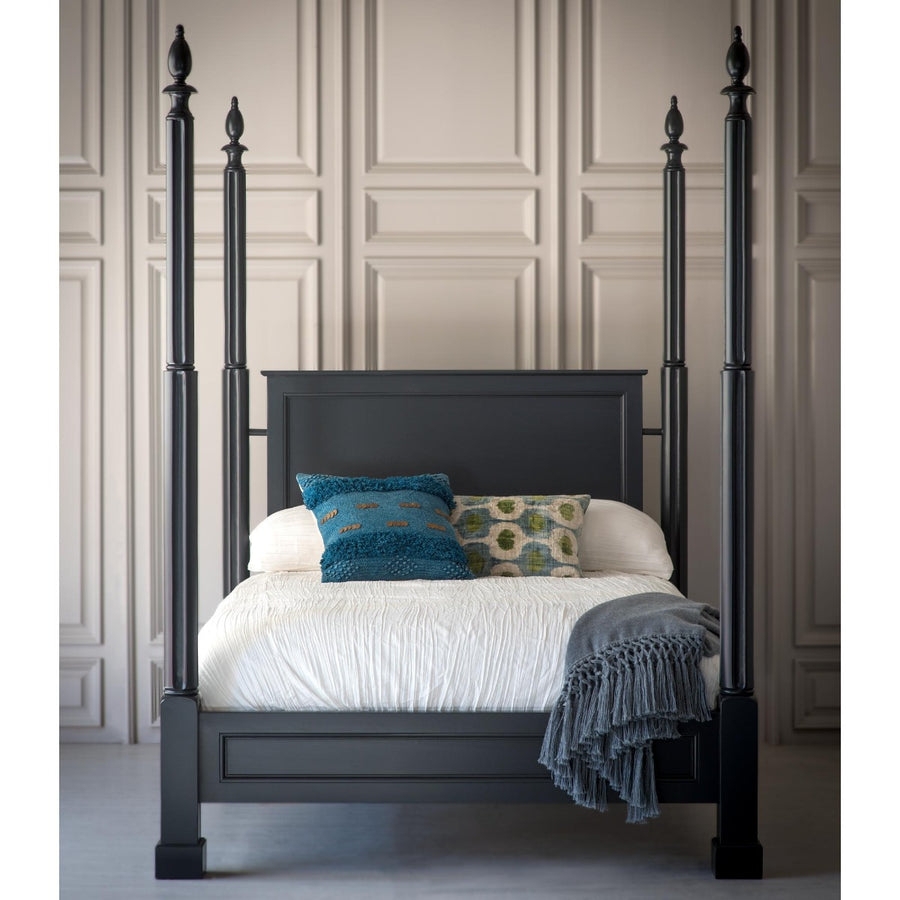 Four Poster Bed using Decorative Finials and Turned Wood