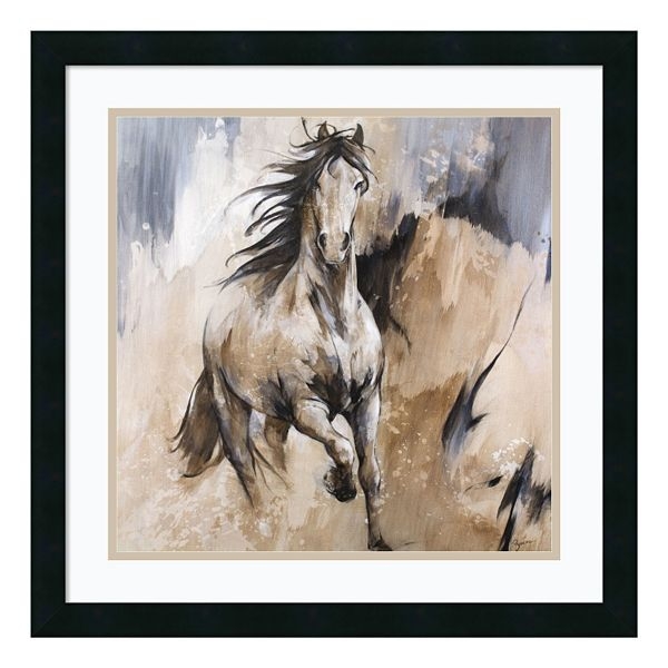 Framed Wall Art Expressive Equestrian Wall Decor