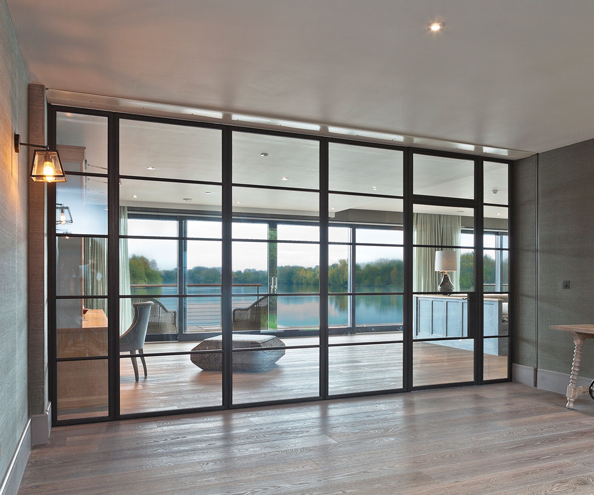 Glass Room Divider Grid Muntins Crittall Style Interior Doors