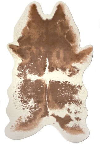 Hide Rug Irregular Shape Matte Faux Antelope Hide Rug