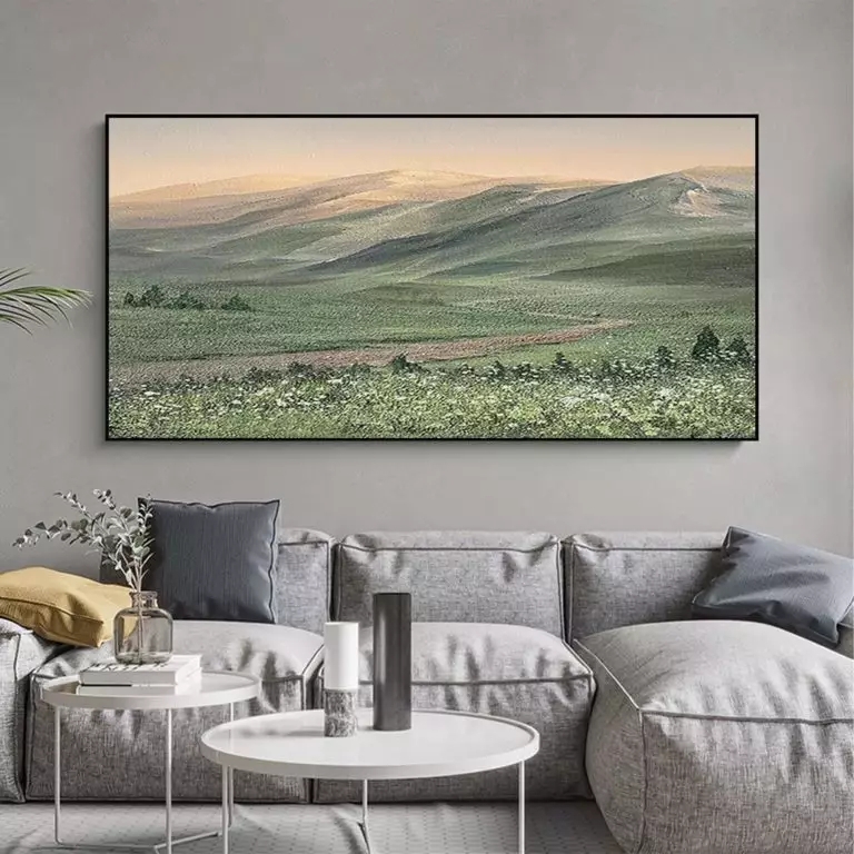 Horizontal Wall Art Layout Minimalist Framed Landscape