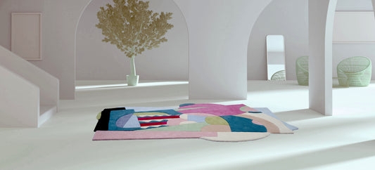 Irregular Rug Avant Garde Aesthetic Fluid Form Decor