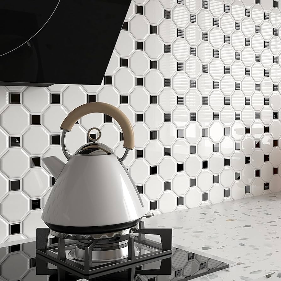 Black And White Backsplash