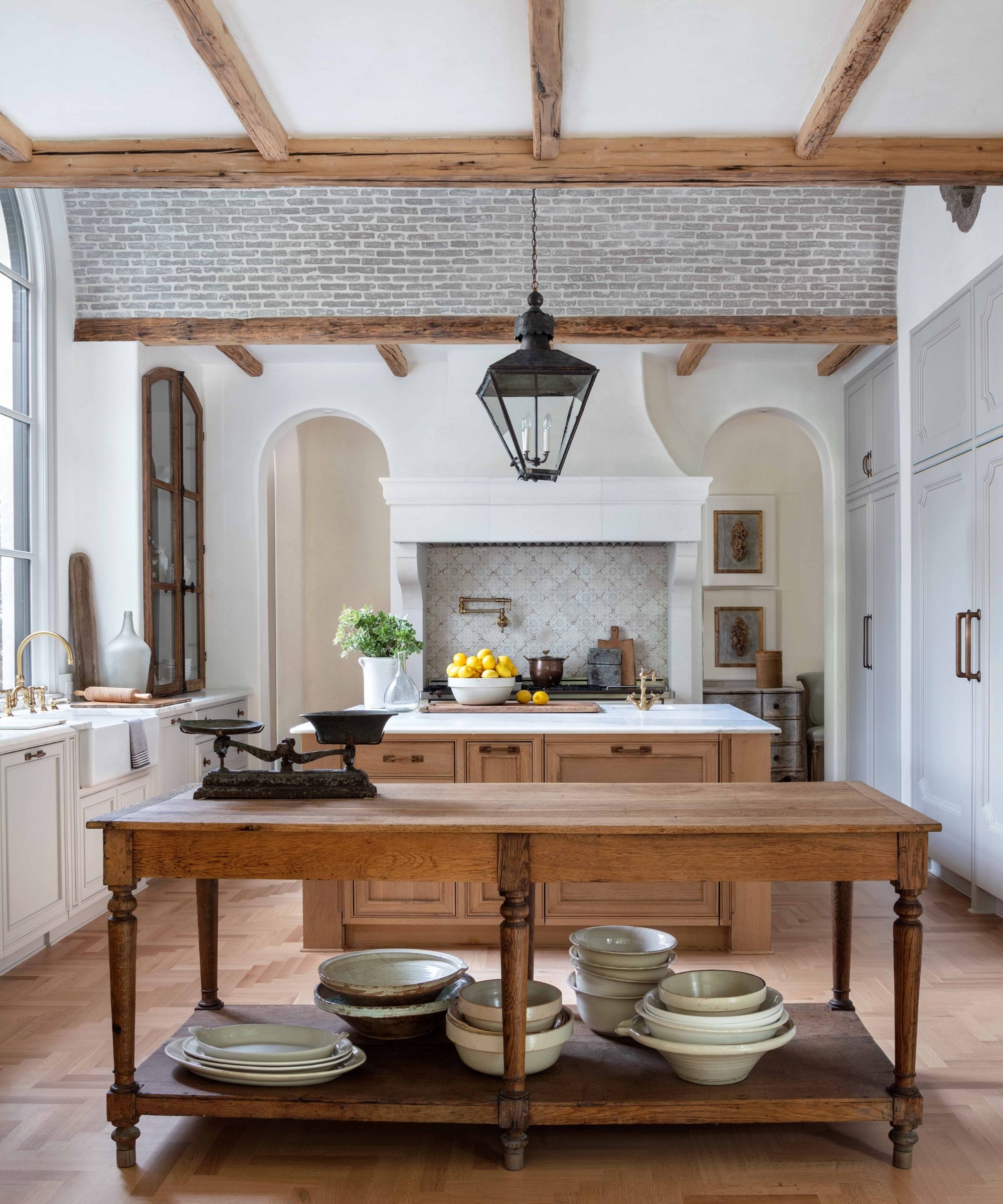 Kitchen Island Dual Island Layout and Furniture Style Prep Table
