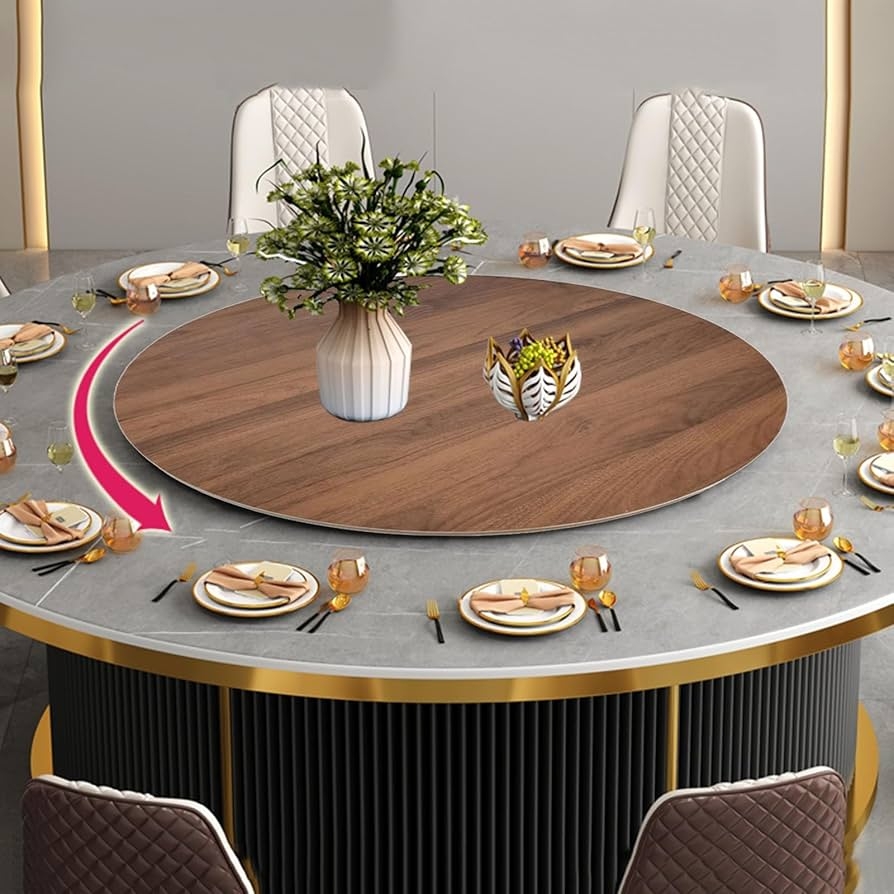 Lazy Susan Rotating Serving Tray with 360 Degree Swivel Base