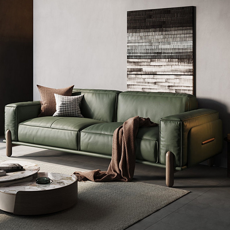 Leather Green Couch