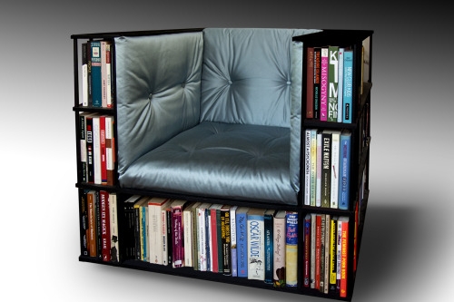 Library Chair Cubic Frame Matte Cubic Book Storage Chair