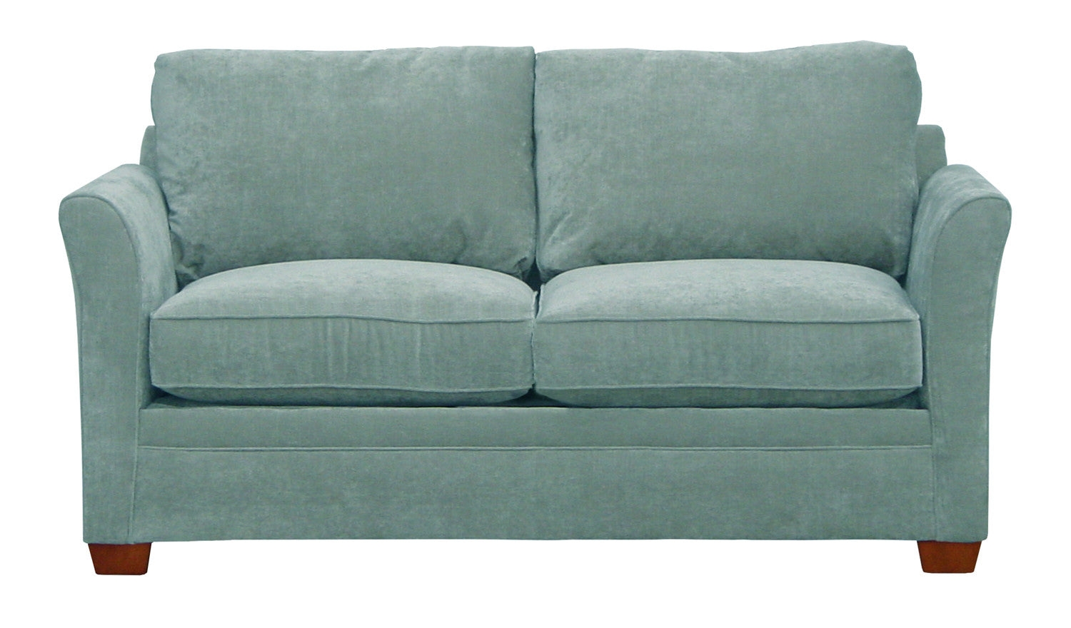Loveseat in Seafoam Green with Rolled Arms for Small Space Design
